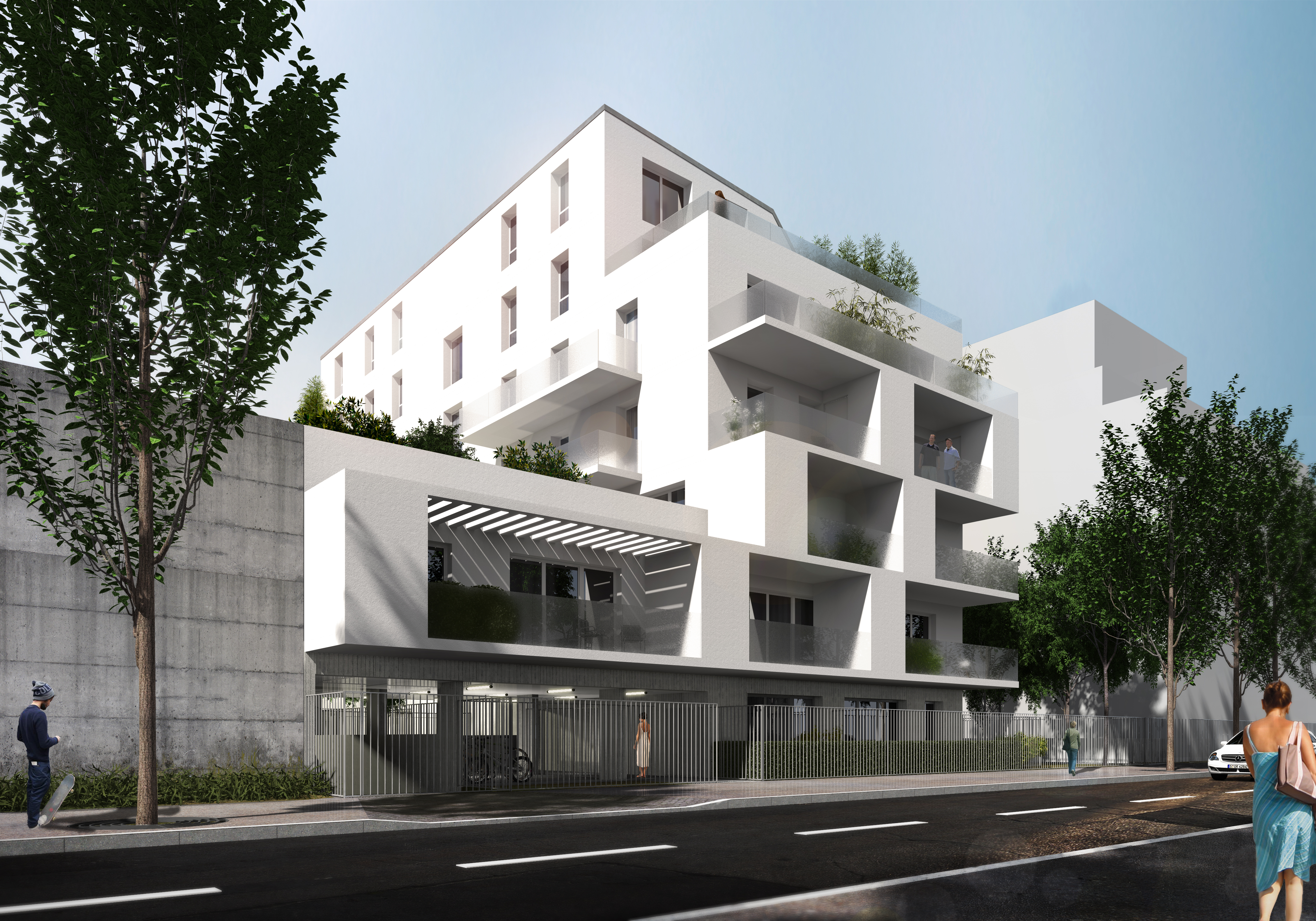 L-2015-08 Construction d'un immeuble de 30 logements - Choisy le Roi Vue Rue 01